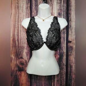 2 For 30$ Victoria Secret Womens Elegant Black Lace Bra Size 36DD